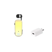 Bluetooth 5.2 Yakalıklı Tek Kulaklık - Gradyan Sarı + 3C Şarj Başlığı - 1
