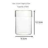 Kristal Taşlı Cam Saklama Kavanozu - Büyük Boy 9.5x20.5cm - 6