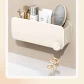 Duvara Monte Banyo Organizer Rafı - Krem Beyaz Taraklık - 10