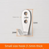 Paslanmaz Çelik Yapışkanlı Kanca - P46 Çift Kancalı Küçük Boy 3.0mm Kalınlık - 5