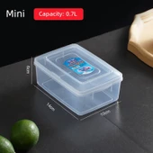 Dikdörtgen Plastik Saklama Kabı - Mini Boy 0.7L - 1