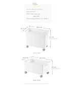 Hareketli Saklama Sepeti - Kapaklı ve Tekerlekli Geniş Kutu thumbnail 8