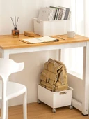 Hareketli Saklama Sepeti - Kapaklı ve Tekerlekli Geniş Kutu thumbnail 5