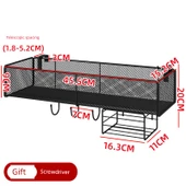 Ayarlanabilir Kancalı Çorap Kurutma Askısı - Siyah Uzun Model Peçetelik Kancalı - Model 2 thumbnail 1