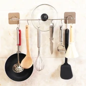 Yapışkanlı Mutfak Kancası - 40cm - 8 Kancalı - Kapaklı thumbnail 2