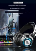7.1 Surround USB Kablolu Oyuncu Kulaklığı - Koyu Gece USB Arabirim - 11