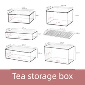 Çay Seti Saklama Kutusu - 8028 Kısa Geçmeli Kare Küçük İstiflenebilir - 6