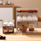 Çay Seti Saklama Kutusu - 8028 Kısa Geçmeli Kare Küçük İstiflenebilir - 5
