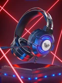 7.1 Surround USB Kablolu Oyuncu Kulaklığı - Beyaz USB Arabirim ve Klavye Mousepad - 5