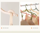 Katlanabilir Seyahat Tipi Elbise Askısı - İskandinav Yeşil - 5'li Paket [Klipsli] thumbnail 9