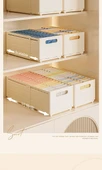 Çekmeceli Katmanlı Saklama Kutusu - Krem - Küçük - 1'li Paket (10 İç Çamaşırı/Çorap) thumbnail 11