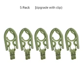 Katlanabilir Seyahat Tipi Elbise Askısı - İskandinav Yeşil - 5'li Paket [Klipsli] thumbnail 1