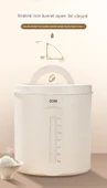 Pirinç Saklama Kabı - 20kg PP Bej Silikon Contalı - 8