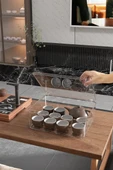 Tek Katlı Çay Seti Saklama Kutusu - Toz Geçirmez Kapaklı - 7