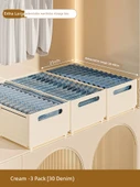 Çekmeceli Katmanlı Saklama Kutusu - Krem - Ekstra Büyük - 3'lü Paket (30 Kot) thumbnail 1