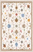 Vintage Desenli Dokuma Pamuk Taban Dijital Dekoratif Halı  BEYAZ 100X200 - 2