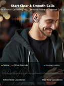 40dB Aktif Gürültü Önleyici Bluetooth Kulaklık - Siyah Gümüş Kaplama - 4
