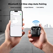 40dB Aktif Gürültü Önleyici Bluetooth Kulaklık - Siyah Gümüş Kaplama - 9