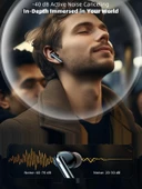 40dB Aktif Gürültü Önleyici Bluetooth Kulaklık - Siyah Gümüş Kaplama - 6
