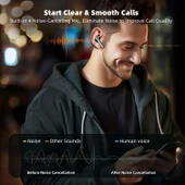 40dB Aktif Gürültü Önleyici Bluetooth Kulaklık - Siyah Gümüş Kaplama - 11
