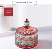 Etnik Desenli Kristal Cam Saklama Kavanozu - Yurt + Kabak Hediye Kutusu - 8