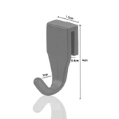 S Şeklinde ABS Mutfak Banyo Askısı - 10'lu Paket - Gri thumbnail 1