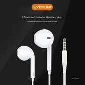 L01 3.5mm Mikrofonlu Düz Kulaklık Yuvarlak Girişli Kablolu Kulaklık - 10