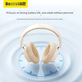 Bluetooth 5.2 Kablosuz Kulaklık - Gri - 70 Saat Pil Ömrü - 2