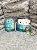 AirPods 3 Kılıf - Şeffaf Denizanası Ahtapot Desenli Metal Deniz Hayvanı Kolye - 4