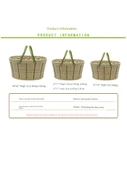Bambu Dokuma Yumurta Sepeti - 2.50kg - Yeşil - Kalınlaştırılmış - 5