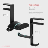 Metal Kulaklık Tutucu - Masa Montajlı - Açık Gri - 3