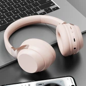 Bluetooth 5.2 Gürültü Önleyici Kablosuz Oyuncu Kulaklığı - Pembe - 1