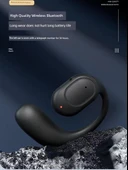 Bluetooth 5.3 Kulaklık - Hava İletimli - Spor Kulaklığı - Siyah - 6 Saat Konuşma - 4