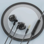 A8 Klasik Siyah 3.5mm Kablolu Kulak İçi Oyuncu Kulaklığı - Saklama Çantalı - 1