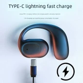 Bluetooth 5.3 Kulaklık - Hava İletimli - Spor Kulaklığı - Siyah - 6 Saat Konuşma - 7