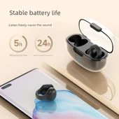 Bluetooth 5.4 Klipsli Kulaklık - Siyah (Akıllı Dijital Ekranlı) - 2
