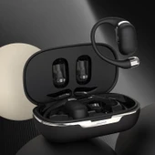TWS Bluetooth 5.4 Kulak Klipsli Spor Kulaklık - Siyah thumbnail 1