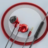 A8 Çin Kırmızısı 3.5mm Kablolu Kulak İçi Oyuncu Kulaklığı - 1
