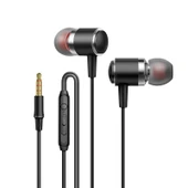 Metal Subwoofer Kulak İçi Mikrofonlu Kulaklık - Gümüş (Poşetli) thumbnail 6