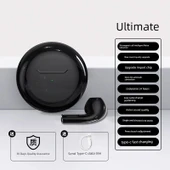 Bluetooth 5.0 Kulak İçi Kulaklık - Gelişmiş Beyefendi Siyahı - HD Çağrı - 1