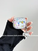 AirPods Pro 2. Nesil Uyumlu DIY Elmas Dalga Desenli Koruyucu Kılıf - Tek Kabuk + DIY Elmas + Kolye - 2