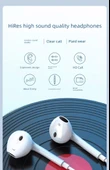 Type-C Kablolu Yarı Kulak İçi Mikrofonlu Kulaklık - 1.2m Siyah - 6