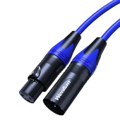 DMX512 Balanslı Sahne Aydınlatma Kablosu - 0.5 Metre - Mavi - 5