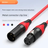 DMX512 Balanslı Sahne Aydınlatma Kablosu - 1.5 Metre - Kırmızı - 1