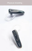 Bluetooth Kulaklık Kancası - Şeffaf 8mm 5 Adet + 2 Beyaz Başlık + Makyaj Çantası - 7