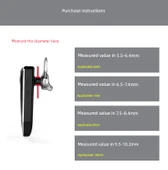 Bluetooth Kulaklık Kancası - Şeffaf 6mm 5 Adet + 2 Beyaz Başlık - 8
