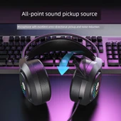 Kablolu Oyuncu Kulaklığı - Siyah, USB Amiral Gemisi (Nötr +7.1 Ses Kalitesi Yükseltme) - 3
