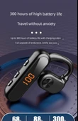 Siyah Hava İletimli Bluetooth Kulaklık - Şarj Kutulu ve Başlıklı, Dijital Ekranlı Yeni Model 5.4 - 10