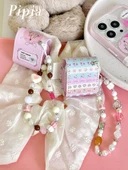 Apple AirPods Pro 2. Nesil için Liçi Desenli Deri Kulaklık Kılıfı - Seni Seviyorum Ayı + Asma Zinciri thumbnail 9