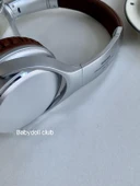 Retro Bluetooth 5.3 Kulaklık - Gümüş Kahverengi - Gelişmiş Gürültü Önleme - 6